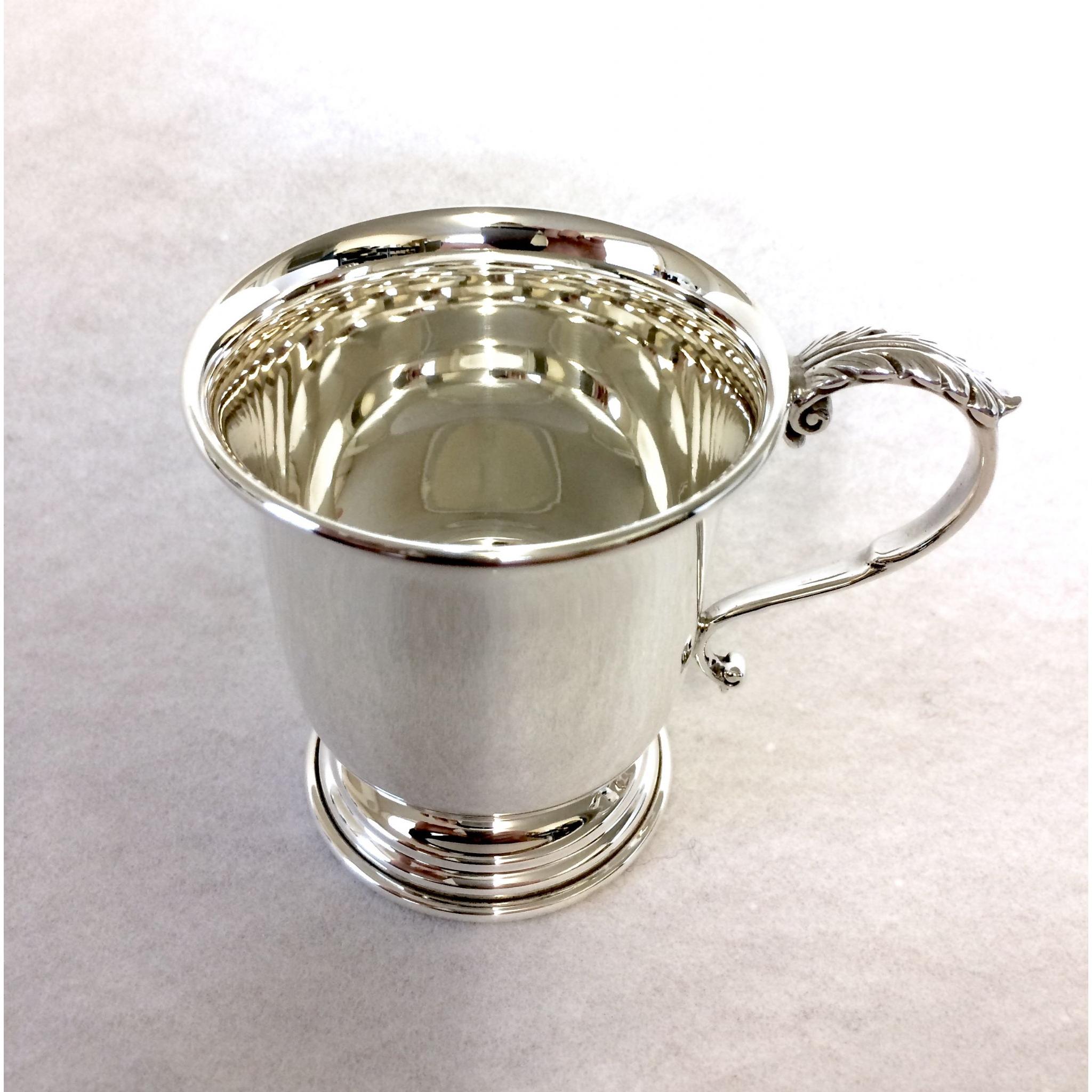 Large Sterling Silver Childs Christening Cup
