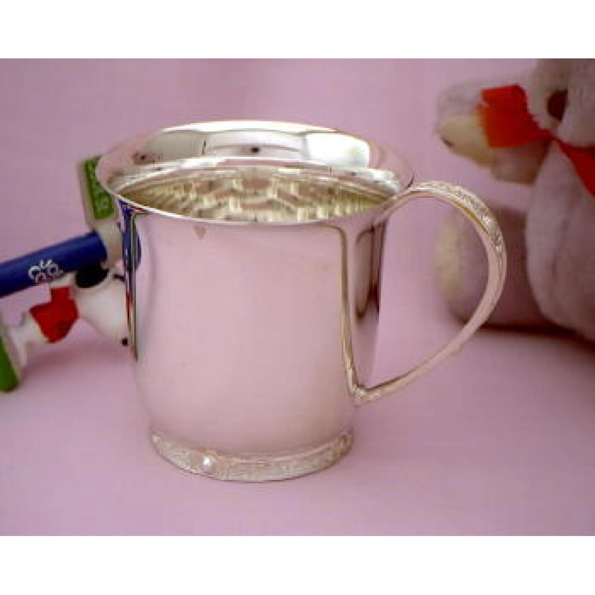 Sterling Silver Christening Cup with Celtic Handle