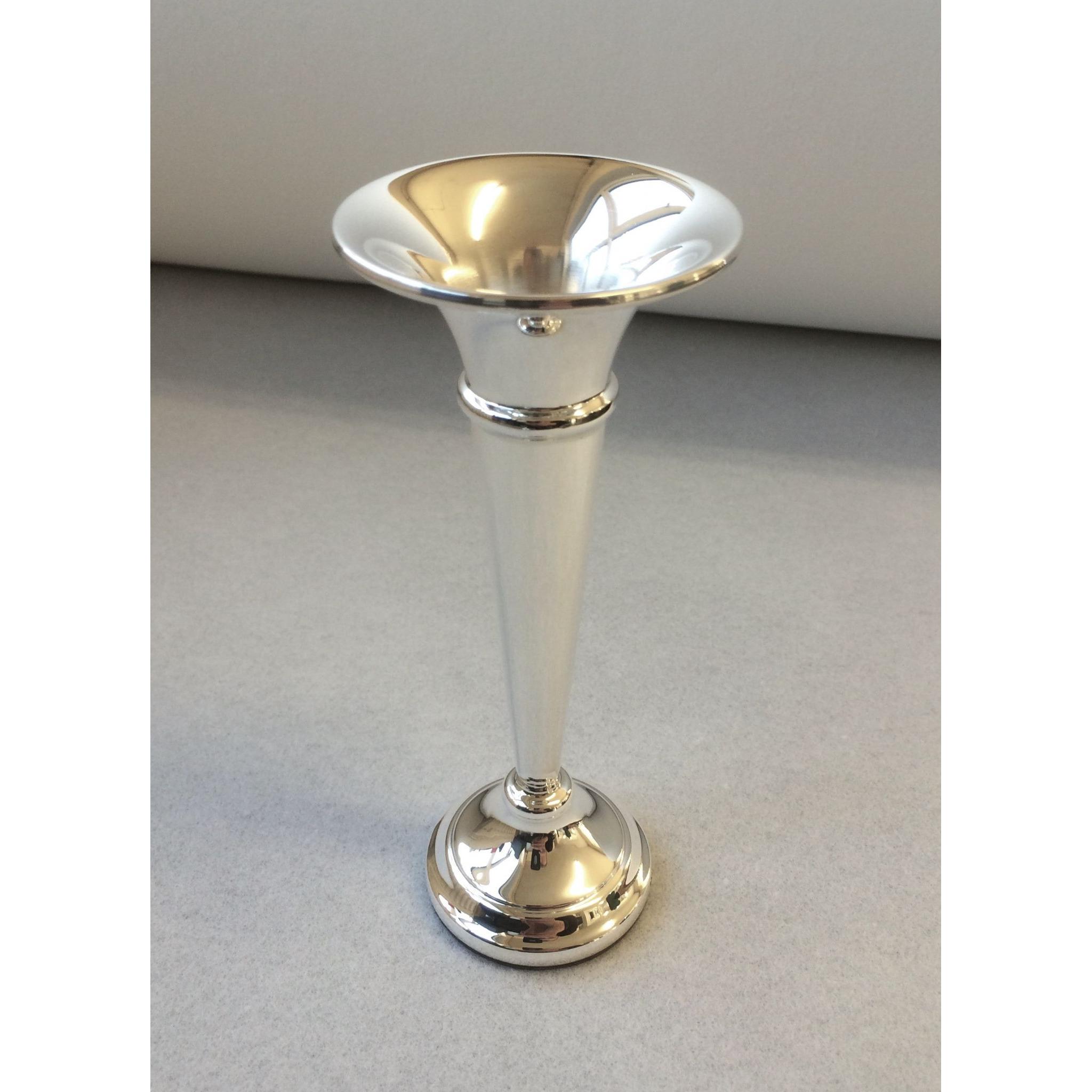 Sterling Silver Trumpet Vase