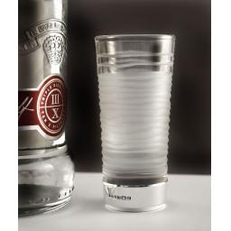 Ice Shot Glass with Silver Base