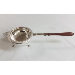 Sterling Silver Tea Strainer and Bowl
