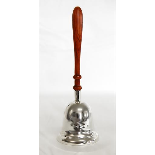 Sterling Silver Dinner Bell with wooden handle