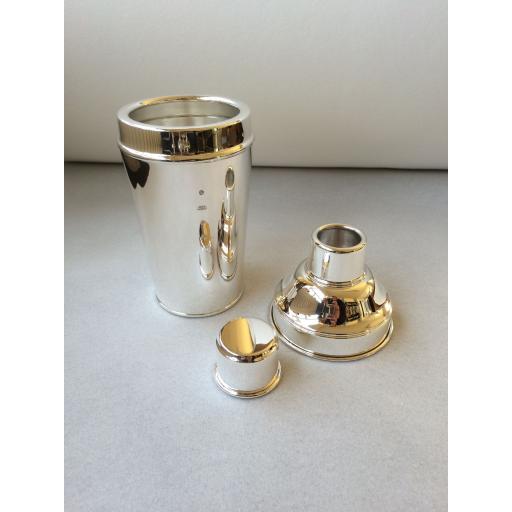 Sterling Silver Cocktail Shaker with feature Hallmark