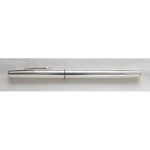 The William Manton Sterling Silver Roller Ball Pen with Barley Engine Turned Pattern or Plain